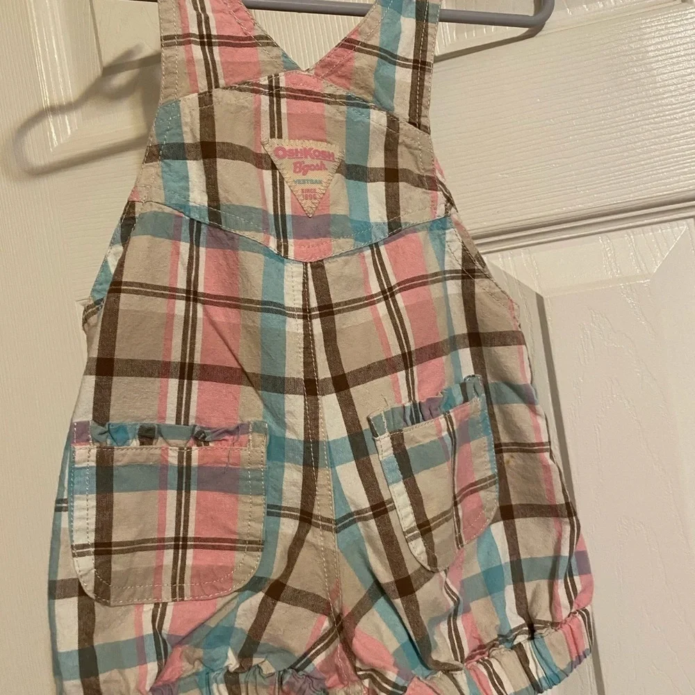 Plaid Oshkosh B’Gosh Overalls